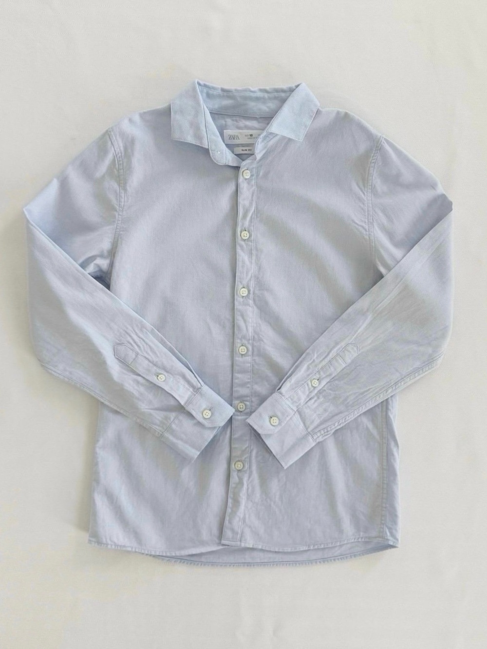 Zara Pale Blue Classic Boys Button-Up Shirt